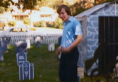 Gary by the original cardboard crypt
